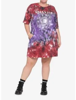 HUNIVERS Her Universe Marvel Eternals Cosmic Tie-Dye T-Shirt Dress Plus Size -Sweaters And Cardigans Sales 14412874 av2