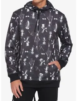 HUNIVERS Coraline Button Eyes Ghost Children Web Hoodie