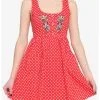 HUNIVERS Her Universe Disney Minnie Mouse Polka Dots Babydoll Dress -Sweaters And Cardigans Sales 16404424 hi