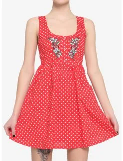 HUNIVERS Her Universe Disney Minnie Mouse Polka Dots Babydoll Dress