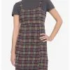 HUNIVERS The Umbrella Academy Plaid Twofer Dress -Sweaters And Cardigans Sales 16587193 hi