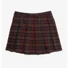 HUNIVERS The Umbrella Academy Plaid Pleated Skirt Plus Size -Sweaters And Cardigans Sales 16587216 hi