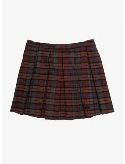 HUNIVERS The Umbrella Academy Plaid Pleated Skirt Plus Size