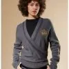 HUNIVERS Outlander Crowned Thistle Crossover Knit Sweater -Sweaters And Cardigans Sales 16714644 hi