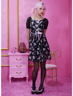HUNIVERS My Melody & Kuromi Lace-Up Chiffon Dress -Sweaters And Cardigans Sales 16784550 av1