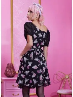 HUNIVERS My Melody & Kuromi Lace-Up Chiffon Dress -Sweaters And Cardigans Sales 16784550 av2