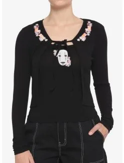 HUNIVERS Her Universe Studio Ghibli Spirited Away No-Face Tie-Front Cami & Cardigan Set