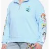 HUNIVERS The Powerpuff Girls Half-Zipper Sweatshirt Plus Size