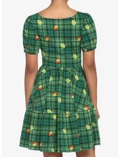 HUNIVERS Shrek Fiona Plaid Tiered Dress -Sweaters And Cardigans Sales 17604753 av2