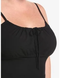 HUNIVERS Black Empire Slit Dress Plus Size -Sweaters And Cardigans Sales 18569311 av3