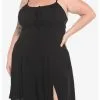 HUNIVERS Black Empire Slit Dress Plus Size -Sweaters And Cardigans Sales 18569311 hi
