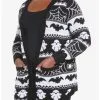 HUNIVERS Ghost Fair Isle Open Cardigan Plus Size -Sweaters And Cardigans Sales 18780329 hi