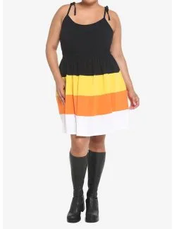 HUNIVERS Candy Corn Tiered Dress Plus Size -Sweaters And Cardigans Sales 18780396 av1