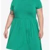 HUNIVERS Green Skater Dress Plus Size -Sweaters And Cardigans Sales 18980790 hi