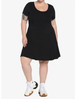 HUNIVERS Black Skater Dress Plus Size -Sweaters And Cardigans Sales 18984535 av1