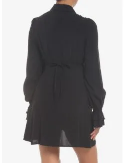 HUNIVERS Black Lace Collared Dress -Sweaters And Cardigans Sales 19001232 av2