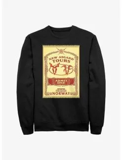 Null Marvel Thor: Love And Thunder New Asgard Tours Poster Sweatshirt