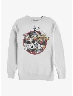 Null Disney Mickey Mouse Retro Group Sweatshirt