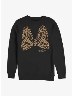 Null Disney Minnie Mouse Animal Print Bow Sweatshirt