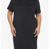 HUNIVERS Black T-Shirt Dress Plus Size -Sweaters And Cardigans Sales 19166969 hi