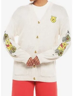 HUNIVERS Disney Winnie The Pooh Embroidered Oversized Cardigan