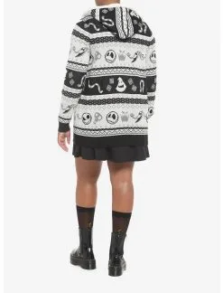 HUNIVERS The Nightmare Before Christmas Fair Isle Sherpa Cardigan Plus Size -Sweaters And Cardigans Sales 19179403 av2