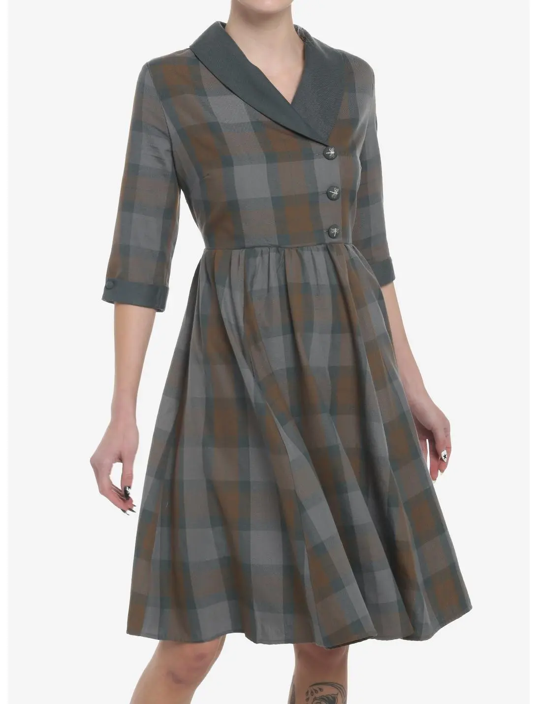 HUNIVERS Her Universe Outlander Tartan Plaid Swing Dress 3 HUNIVERS Her Universe Outlander Tartan Plaid Swing Dress