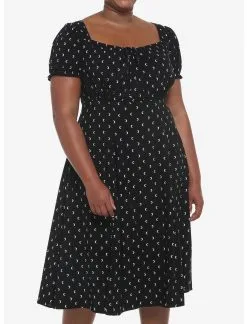 Sweaters And Cardigans Sales 27 Black Crescent Moon Puff Sleeve Midi Dress Plus Size
