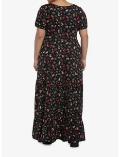 Mushrooms Allover Print Empire Waist Midi Dress Plus Size -Sweaters And Cardigans Sales 19543684 av2
