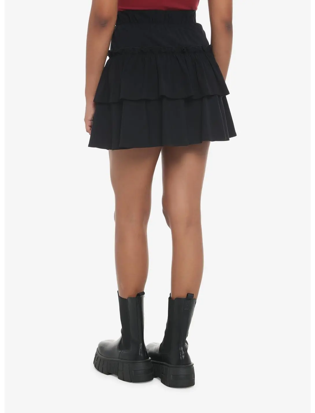 Black Ruffles Tiered Mini Skirt 4 Black Ruffles Tiered Mini Skirt - Image 2