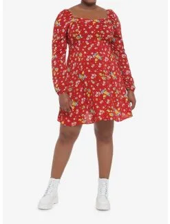 HUNIVERS Disney Winnie The Pooh Floral Long-Sleeve Dress Plus Size 7 HUNIVERS Disney Winnie The Pooh Floral Long-Sleeve Dress Plus Size -Sweaters And Cardigans Sales 19621015 av1