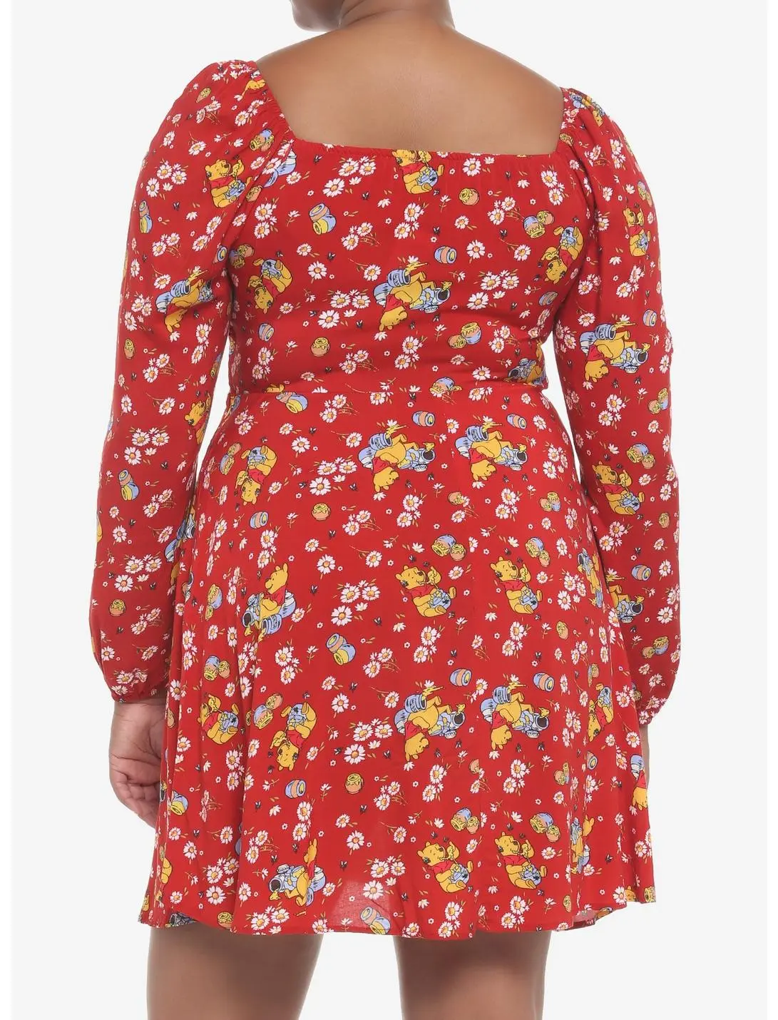 HUNIVERS Disney Winnie The Pooh Floral Long-Sleeve Dress Plus Size 4 HUNIVERS Disney Winnie The Pooh Floral Long-Sleeve Dress Plus Size - Image 2