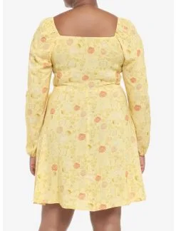 HUNIVERS Disney Beauty And The Beast Floral Long-Sleeve Dress Plus Size -Sweaters And Cardigans Sales 19621030 av2