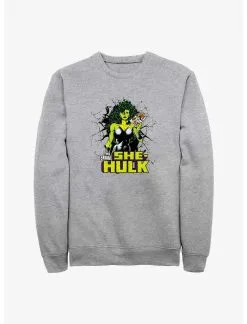 Null Marvel She-Hulk Holding Comic Sweatshirt