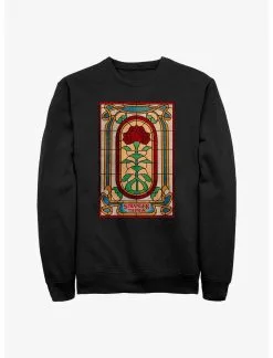 Null Stranger Things Stained Glass Door Sweatshirt