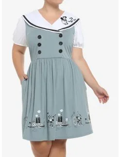 Sweaters And Cardigans Sales 5 HUNIVERS Disney Steamboat Willie Sailor Dress Plus Size