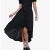Black Babydoll Lace-Up Midi Dress -Sweaters And Cardigans Sales 19801204 hi