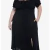 Null Black Babydoll Lace-Up Midi Dress -Sweaters And Cardigans Sales 19801212 hi