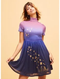 HUNIVERS Her Universe Disney Tangled Lantern Ombre Mesh Dress