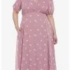 HUNIVERS Her Universe Disney Minnie Mouse Flower Chiffon Midi Dress Plus Size