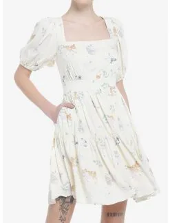 HUNIVERS Her Universe Disney Bambi Floral Sweetheart Tiered Dress