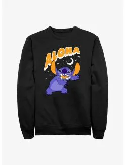 Null Disney Lilo & Stitch Stitch Aloha Scary Moon Sweatshirt