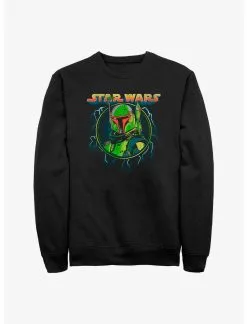 Null Star Wars Boba Fett Lightning Portrait Sweatshirt