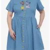 HUNIVERS Disney Winnie The Pooh Friends Denim Dress Plus Size