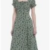 Green Butterfly Mushroom Empire Midi Dress -Sweaters And Cardigans Sales 19946904 hi