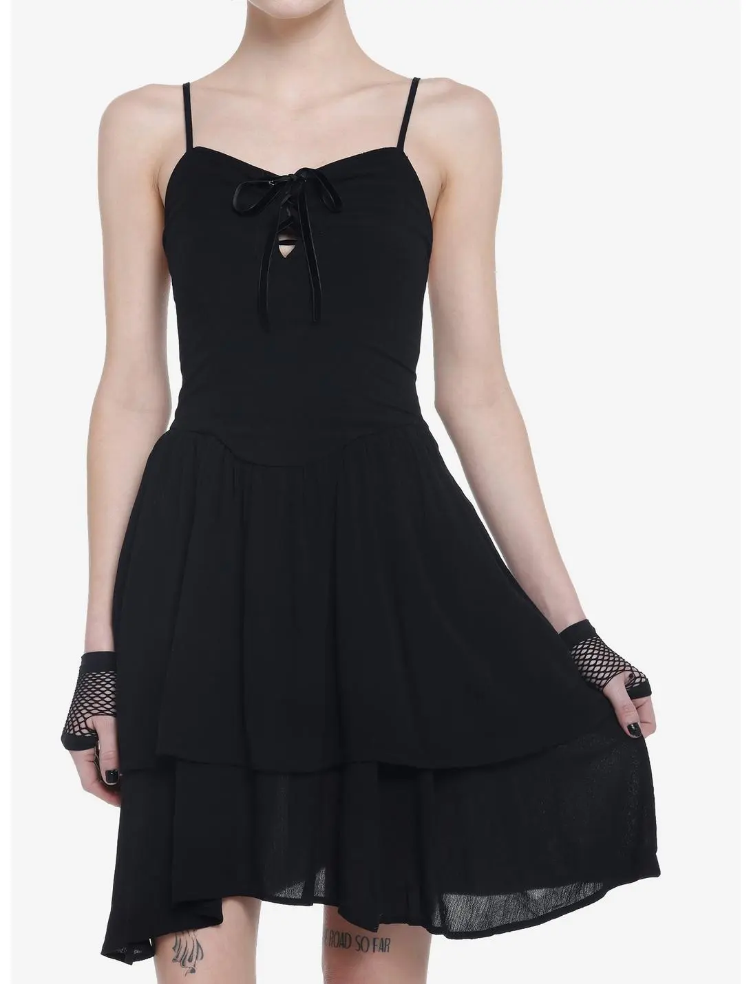 Black Strappy Tiered Dress 3 Black Strappy Tiered Dress