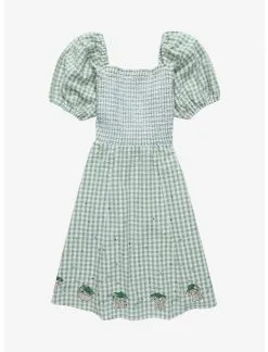 HUNIVERS Her Universe Star Wars The Mandalorian Grogu Gingham Smock Dress