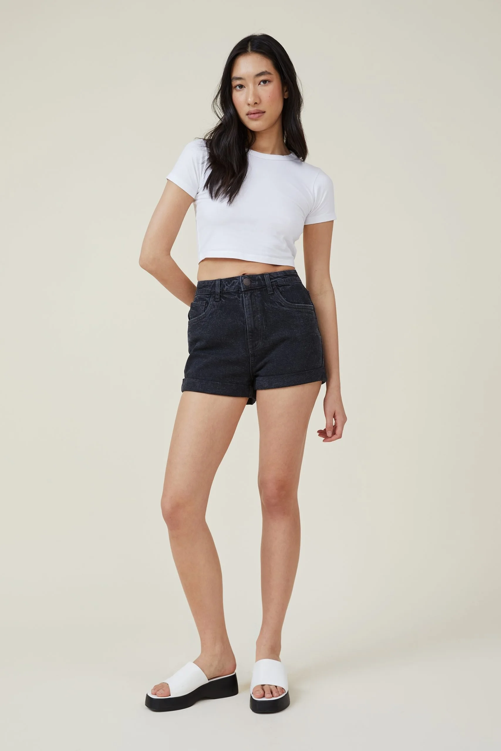 Cotton On Women High Rise Classic Stretch Denim Short 4 Cotton On Women High Rise Classic Stretch Denim Short - Image 2