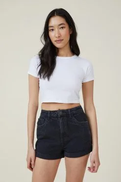 Cotton On Women High Rise Classic Stretch Denim Short