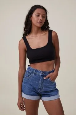 Cotton On Women High Rise Classic Stretch Denim Short